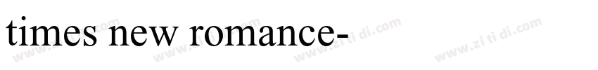 times new romance字体转换